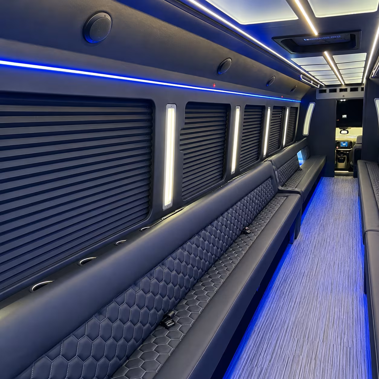 mission party bus rental interior